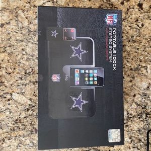 Portable Idock stereo system with wireless remote- Dallas Cowboys